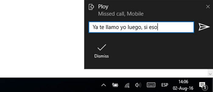 Notificaciones Android en Windows 10