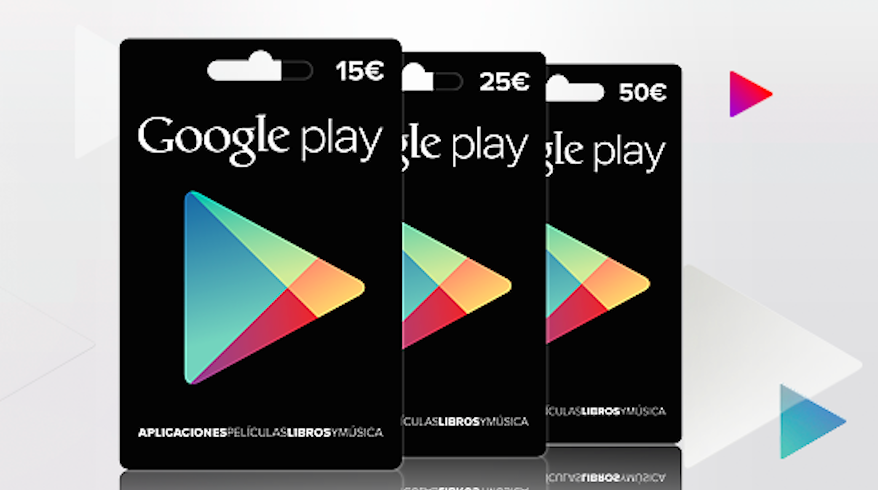 Nueva tarjeta de regalo de Google Play con el importe que elijas