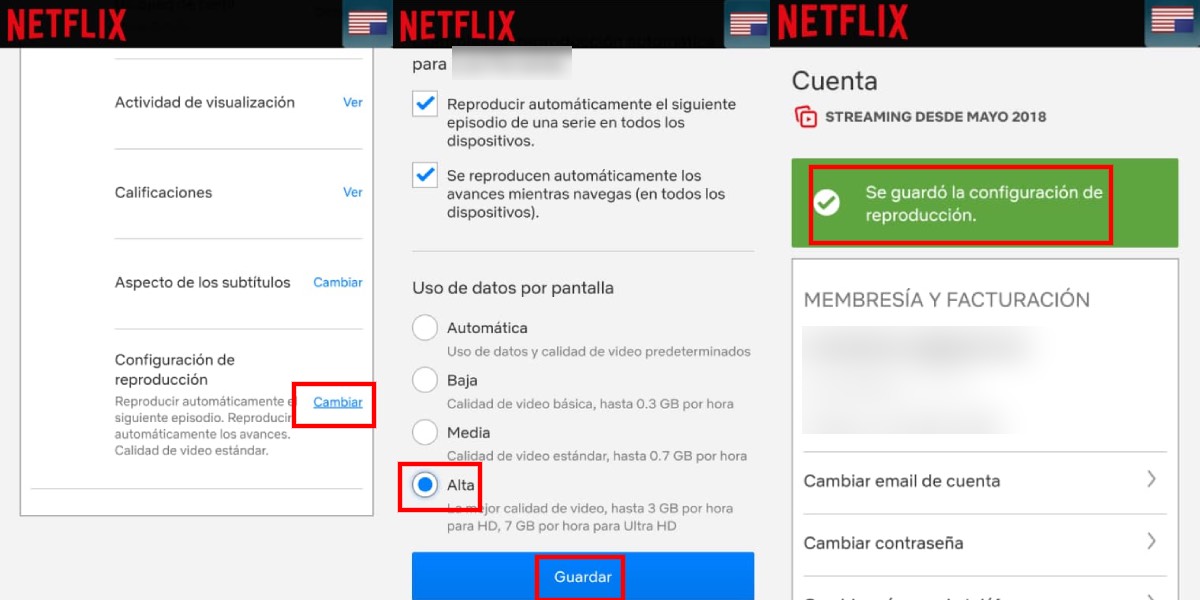 Cambia la resolución de Netflix 