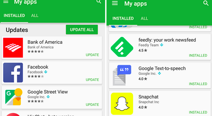 Nuevos cambios en las valoraciones de aplicaciones de Google Play