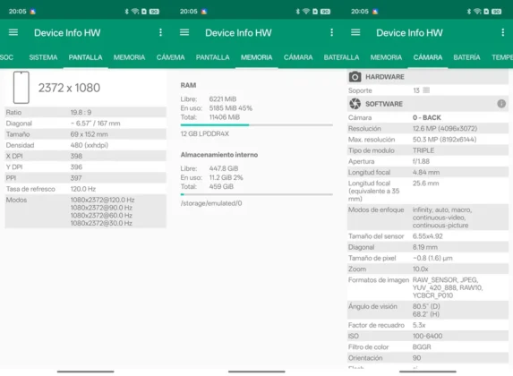 OPPO Reno14 FS informacion avanzada de pantalla, memoria y camara trasera