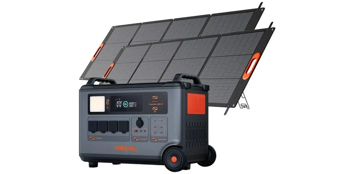 OSCAL PowerMax3600 SE mas 2 Paneles Solares PM200 Plus el pack de autoconsumo solar definitivo