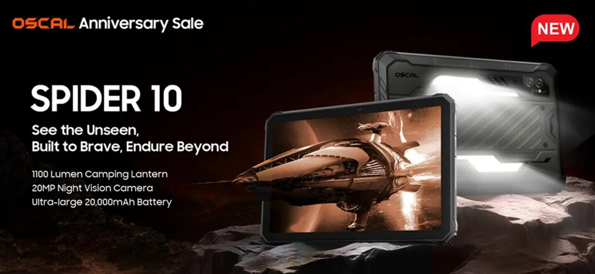 OSCAL SPIDER 10 una tablet todoterreno que ilumina tus aventuras
