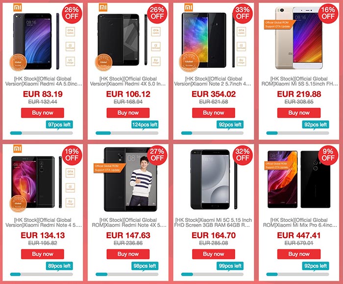 Ofertas Xiaomi Geekbuying flash