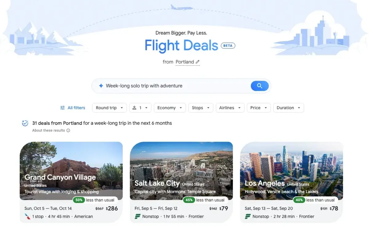 3 Nuevas Funciones De Planificación De Viajes Del Modo Ia De Google 6 Ofertas De Vuelos Impulsadas Por La Ia De Google Para La Planificación De Viajes