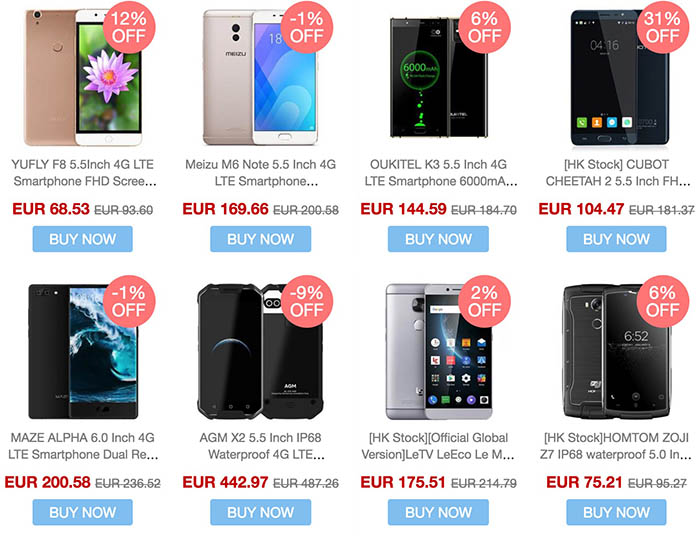 Ofertas moviles cupones Geekbuying