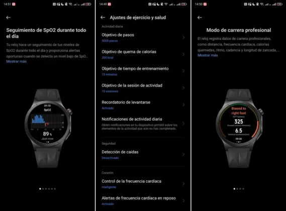 OnePlus Watch 4 tambien puedes configurar sus funciones de salud y modos deportivos