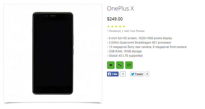 OnePlus X características lanzamiento y precio