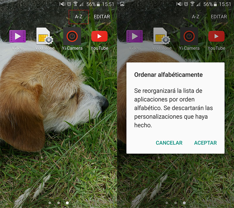 Ordenar aplicaciones Galaxy S6