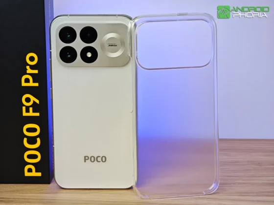 POCO F9 Pro en su caja incluye una funda transparente de regalo