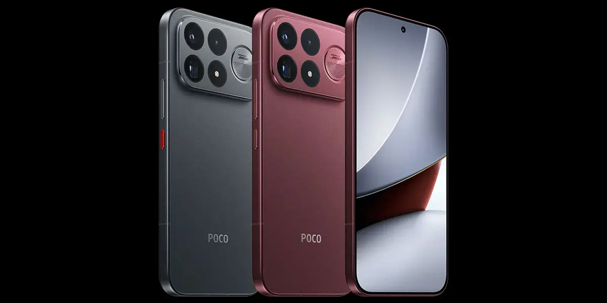 POCO F9 Ultra en color negro y rojo