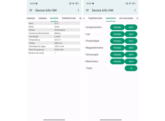 POCO M8 detalles tecnicos de su bateria y sensores