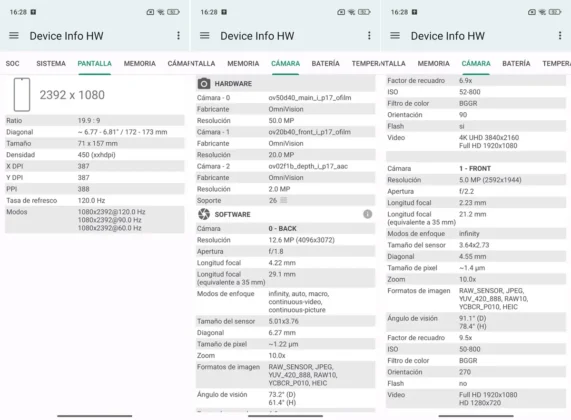 POCO M8 especificaciones tecnicas de su pantalla y camaras