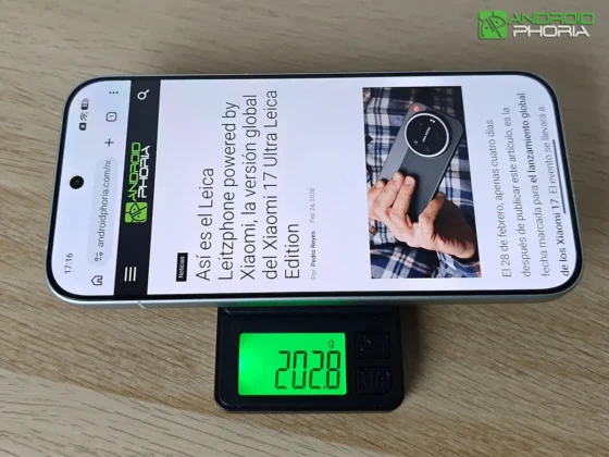 POCO X8 Pro pesa poco mas de 200 gramos