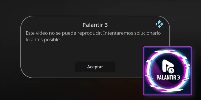 Palantir 3 deja de funcionar addon de Kodi sufre caida de Alldebrid