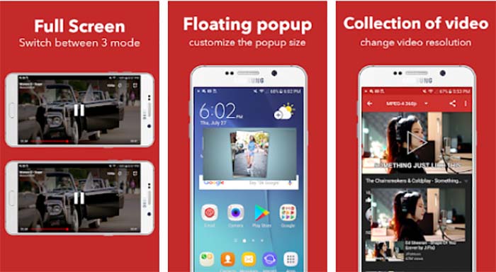 Pantalla flotante de Youtube en Android