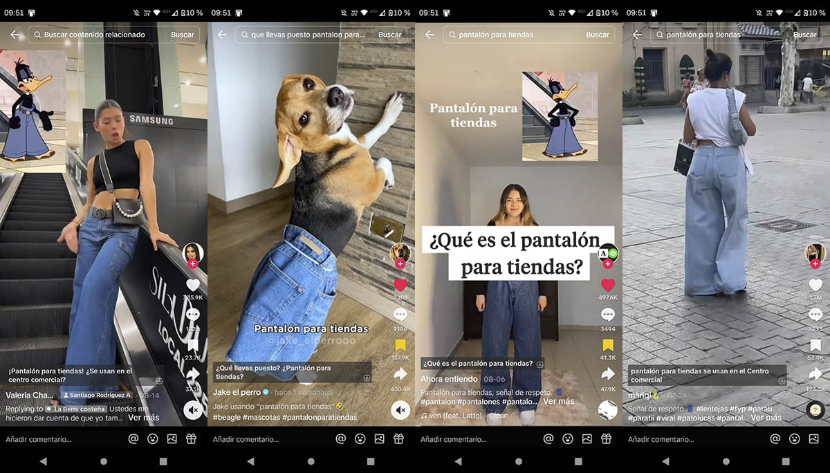 Pantalón para tiendas audio viral TikTok