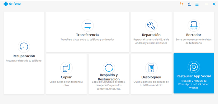 Pasar mensajes WhatsApp iOS a Android Paso 1