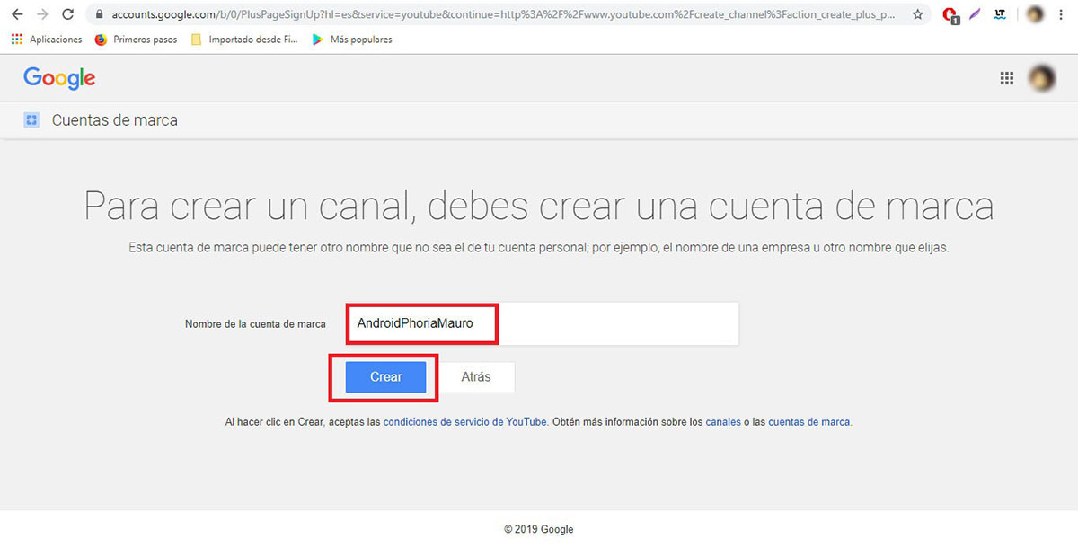 Paso 5 - Crear canales de YouTube con la misma cuenta