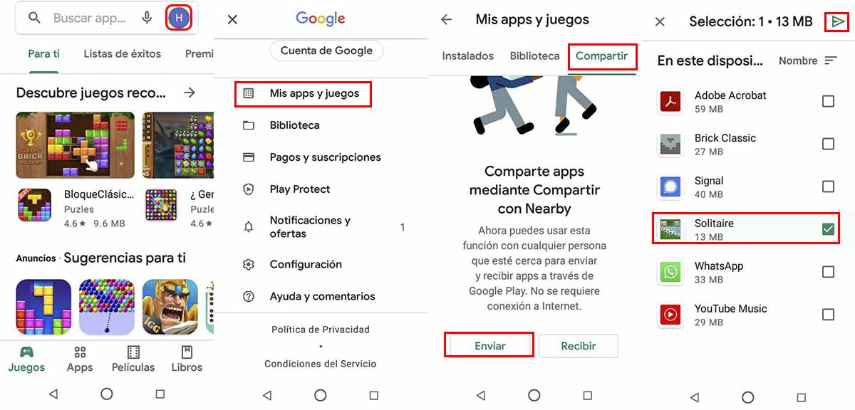 Pasos a seguir para enviar las apps