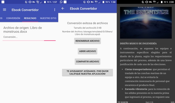 Pasos finales para la creacion de un ebook en Android