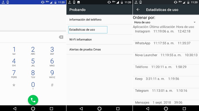 Pasos ver historial aplicaciones Android