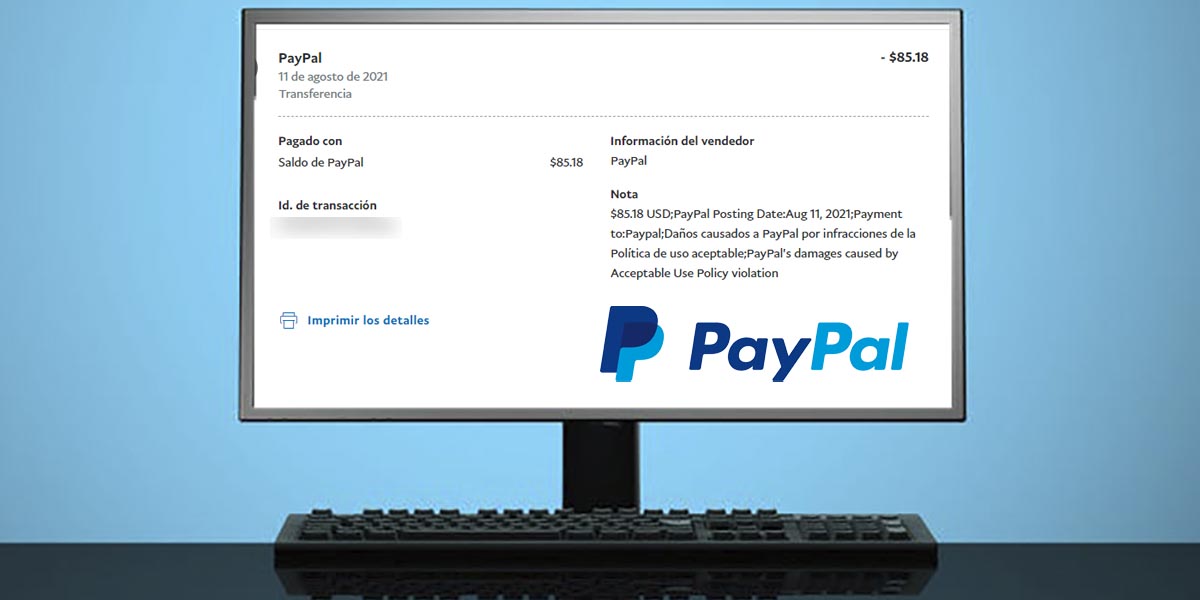 PayPal quita dinero por infracciones en la Politica de uso