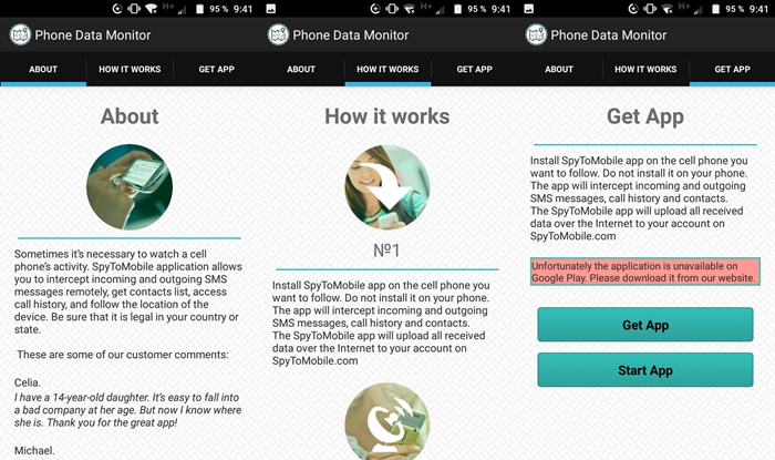 Phone Monitor app
