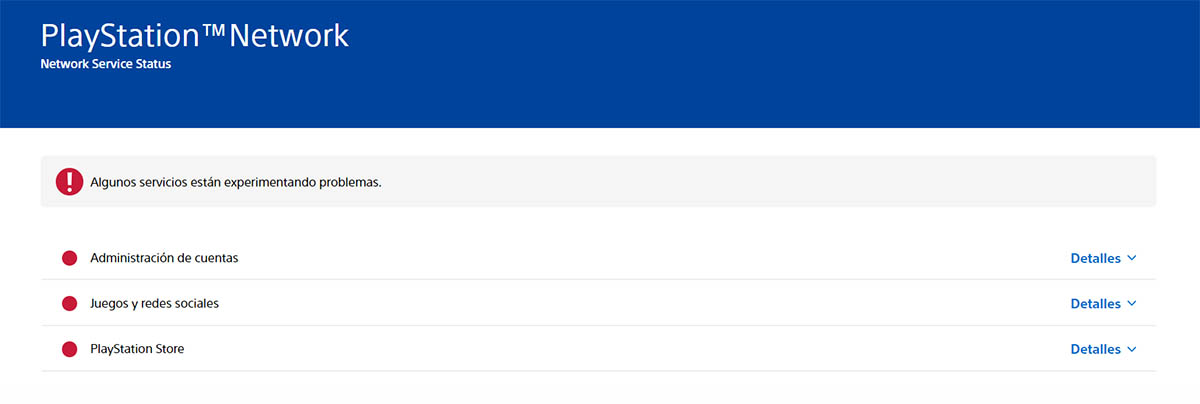 PlayStation Network no funciona
