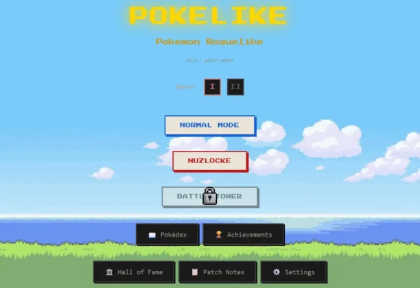 Pantalla de inicio de Pokélike