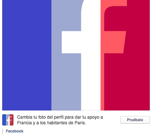Poner bandera de Francia de foto de perfil de Facebook