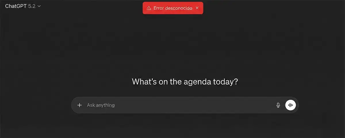 Por qué aparece este error al subir archivos a ChatGPT