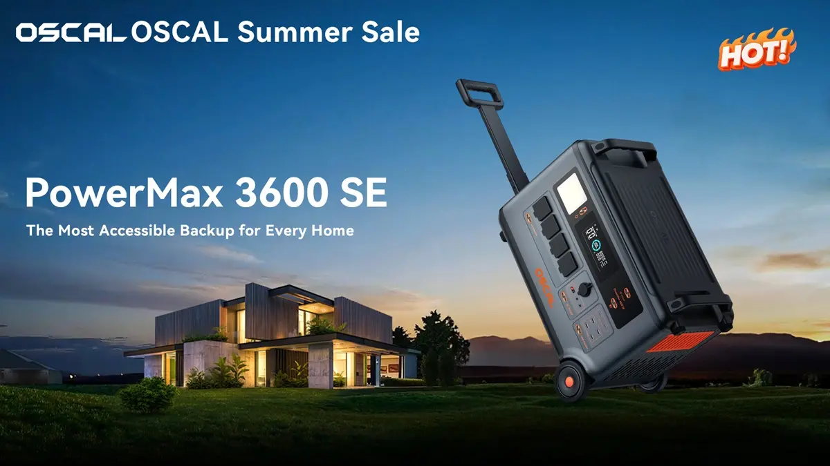 PowerMax 3600 SE respaldado de 3600W con bateria LFP de 3600Wh y panel solar de 400 W de regalo