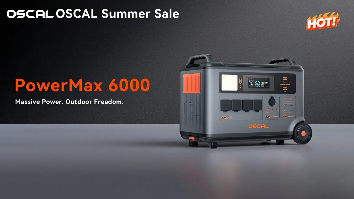PowerMax 6000 bestial potencia de 6000 W ampliable hasta 57,6k Wh con panel solar gratis