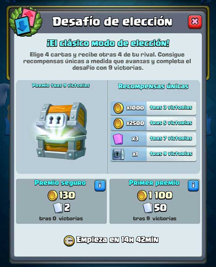 Premios desafio eleccion clash royale octubre