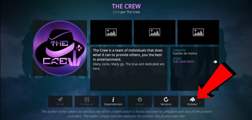 Cómo instalar The Crew en Kodi (2026): paso a paso
