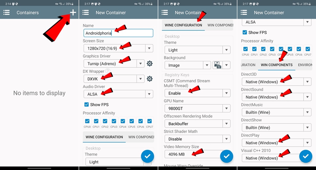 Primero crea un Container o maquina virtual con las configuraciones necesarias para jugar