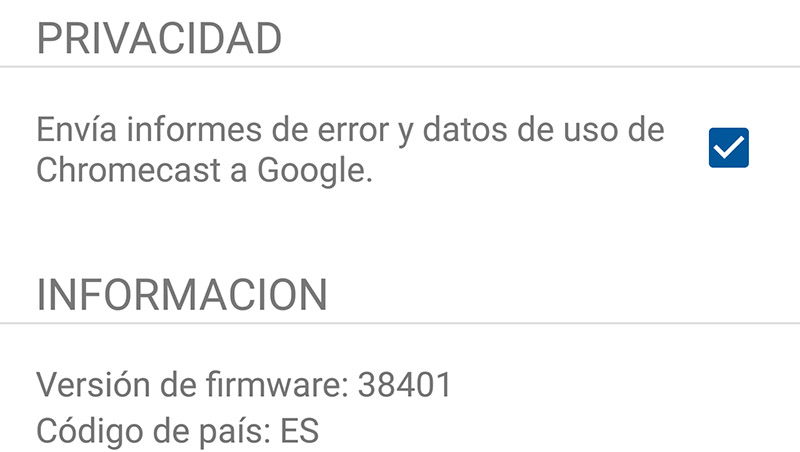 Problema firmware 38401 Chromecast