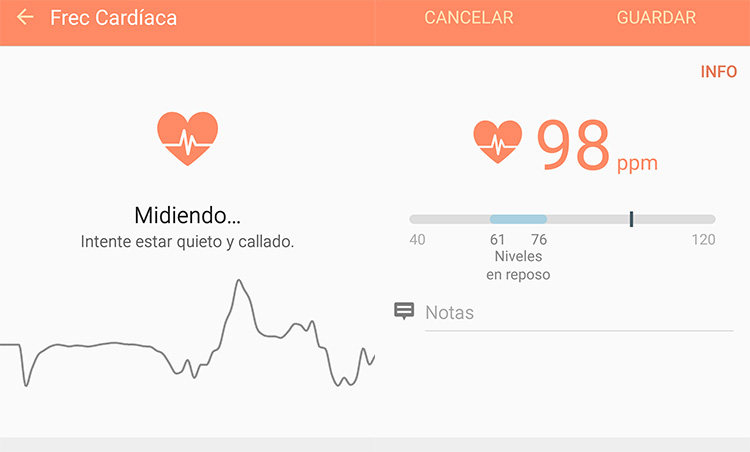 Problema medir pulso en Galaxy S6