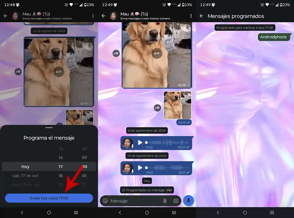 Programar mensaje WhatsApp