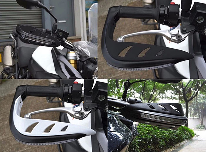 Protector de manos con luz para moto