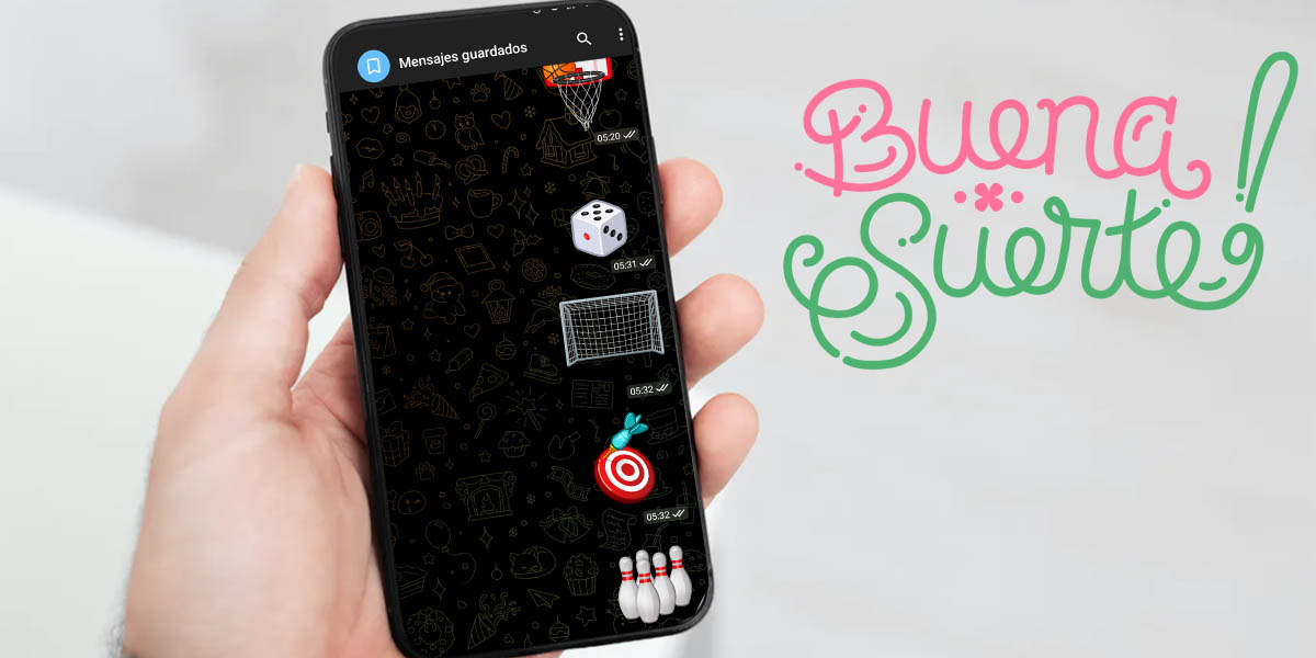Prueba tu suerte en Telegram con emojis