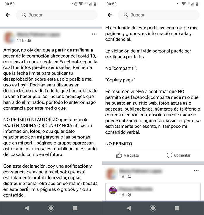Publicacion de Facebook es mentira