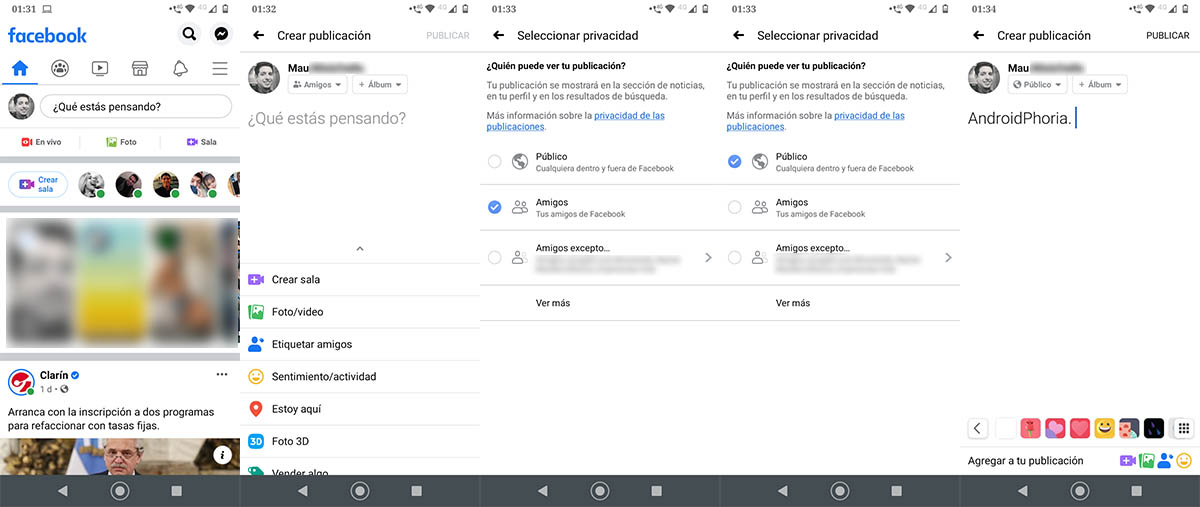 Publicar en Facebook para que se pueda compartir