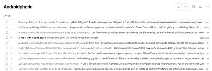 Publicidad Feedly
