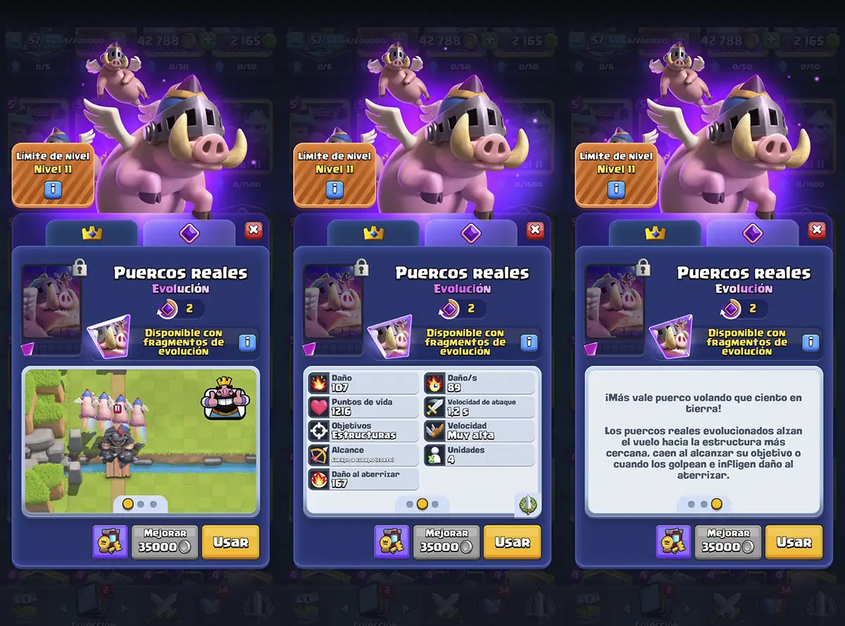 Evolución De Los Cerdos Reales Clash Royale