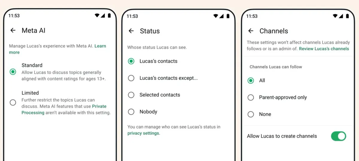 Qué puedes monitorear con el control parental de WhatsApp