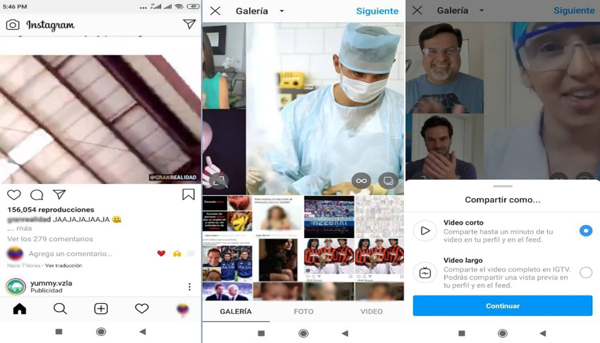 Quitar audio videos Instagram