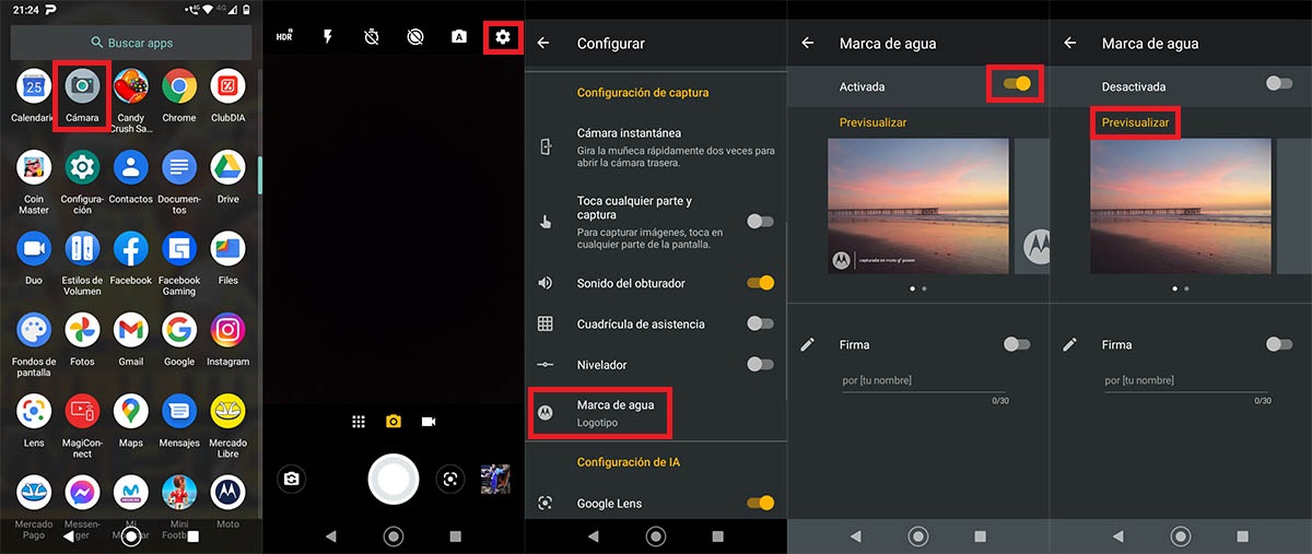 Quitar marca de agua Moto G