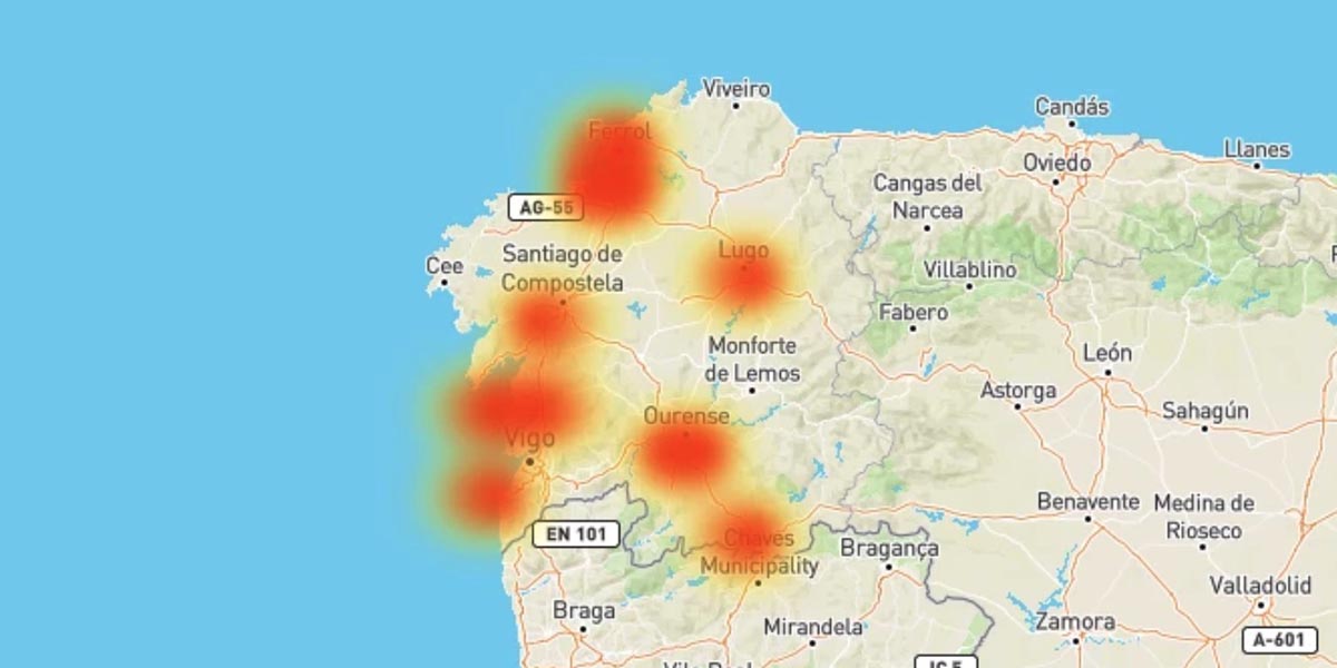 R caído en Galicia